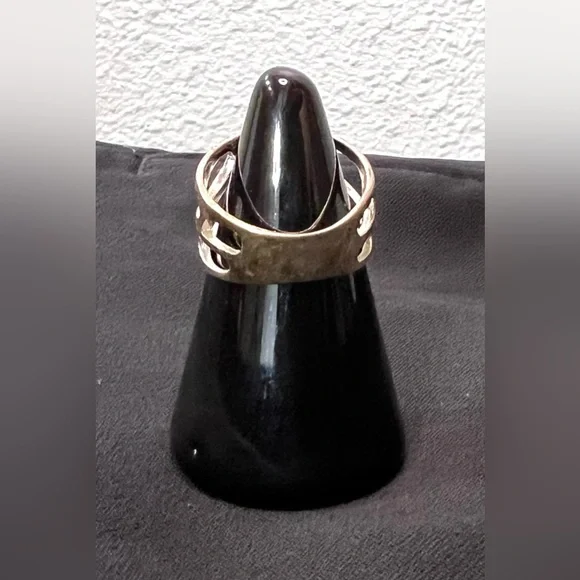 Sterling Silver Open Wave Wide Band Ring - Picture 3 of 6